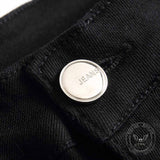 Biker Solid Color Slim Fit Stretch Denim Jeans