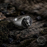 Biker Style Distressed Lion Head Stainless Steel Ring | Gthic.com
