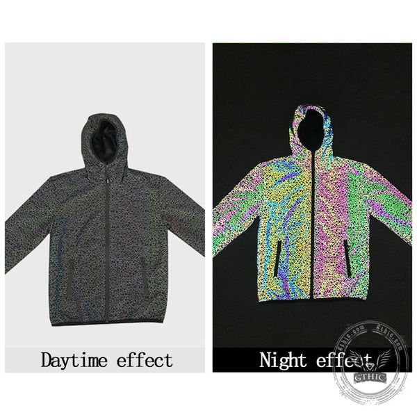 Bird's Nest Colorful Reflective Hooded Jacket | Gthic.com