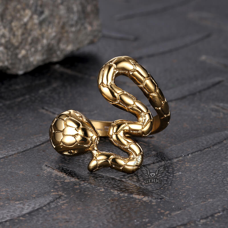 Biting Tail Snake Stainless Steel Ring