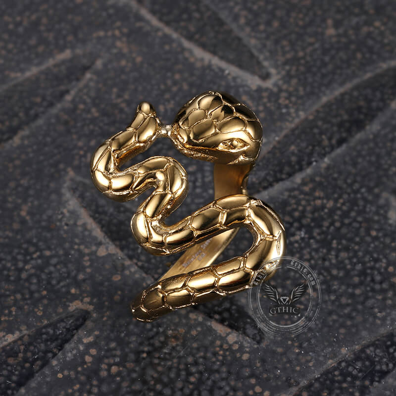 Biting Tail Snake Stainless Steel Ring