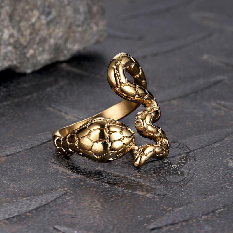 Biting Tail Snake Stainless Steel Ring