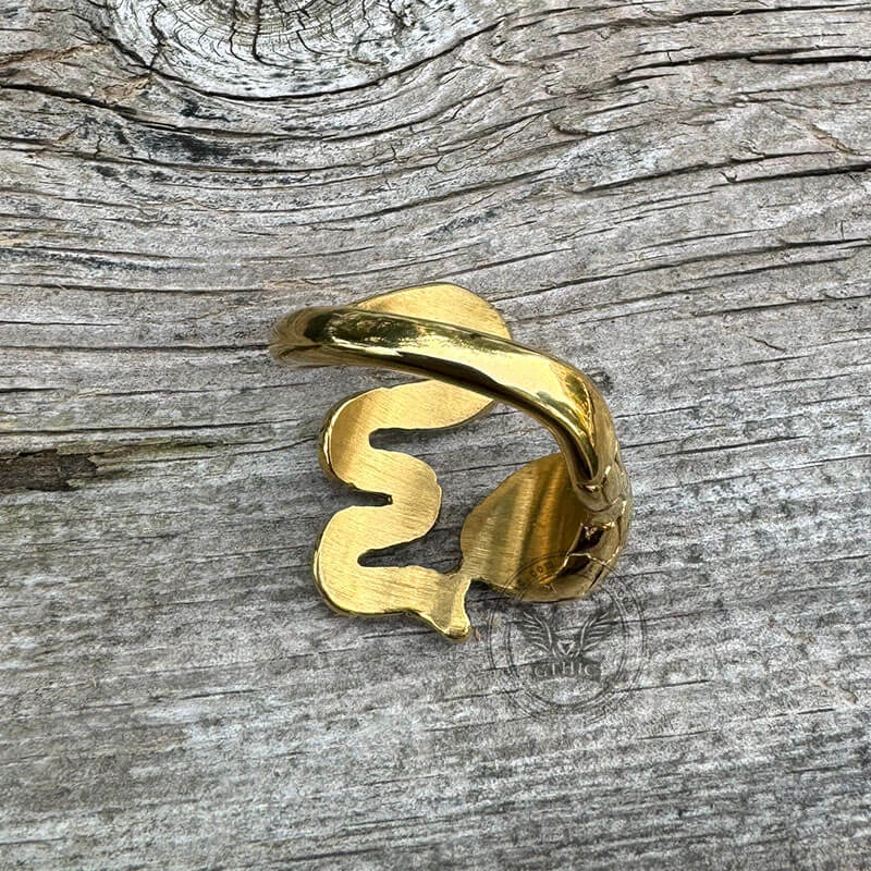 Biting Tail Snake Stainless Steel Ring