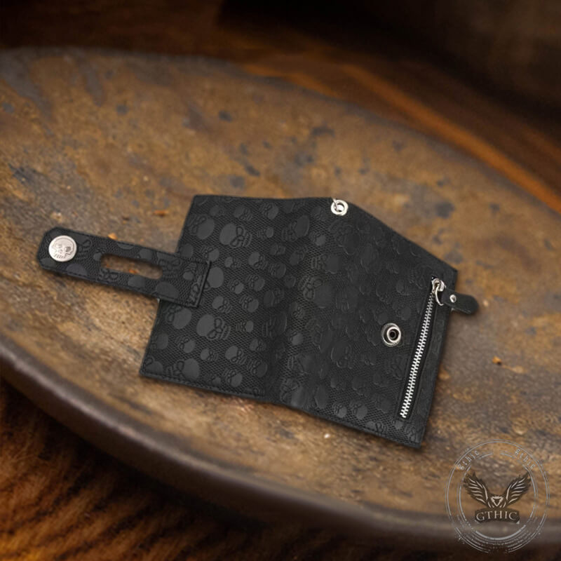 Black Crossbone Skull Multi-Purpose Punk Wallet |Gthic.com