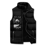 Black Death Rat Casual Zip Warm Vest Top 01 | Gthic.com