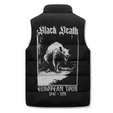 Black Death Rat Casual Zip Warm Vest Top 02 | Gthic.com