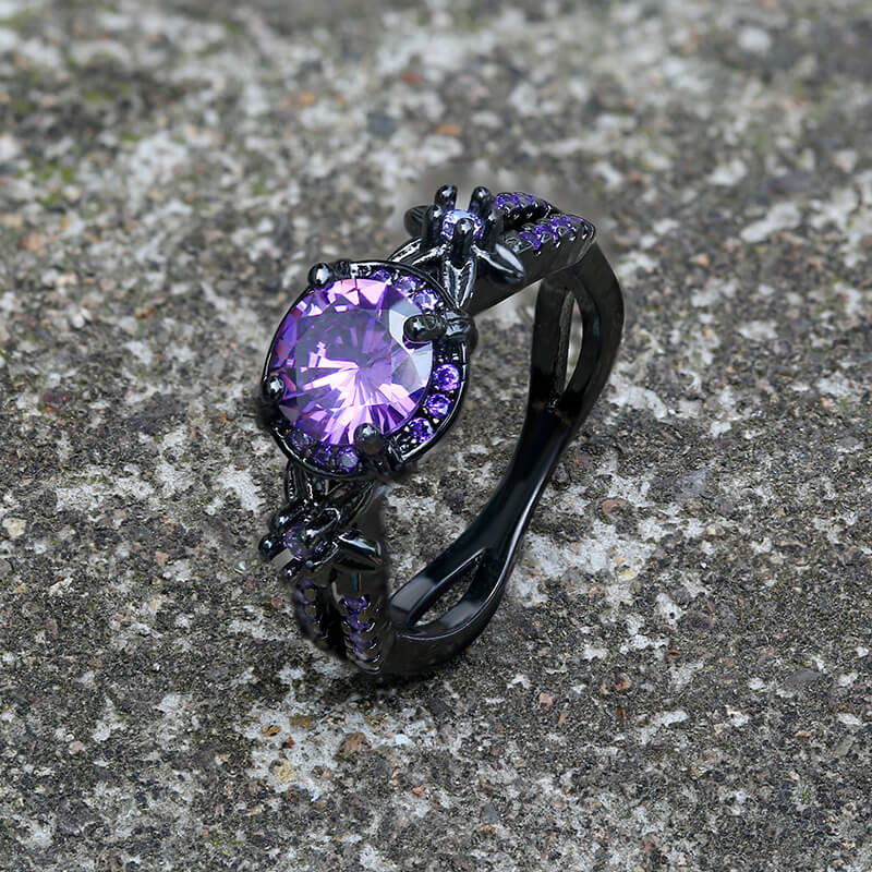 Disney Maleficent Inspired Diamond Ring Black Rhodium 1/10 CTTW | Enchanted  Disney Fine Jewelry