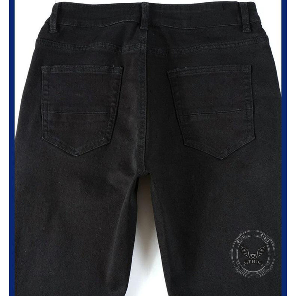 Baumwoll-Stretchhose mit Totenkopf-Graffiti-Print