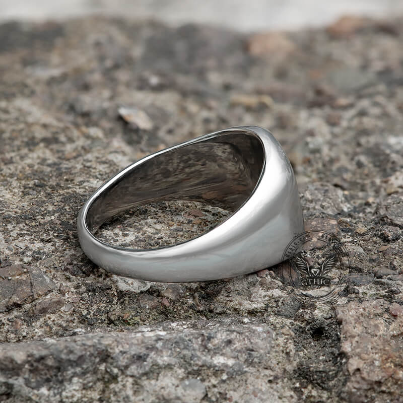 Black Epoxy Stainless Steel Minimalist Ring