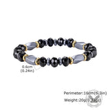 Herren-Perlenarmband aus Edelstahl mit Kreuzschädel-Motiv