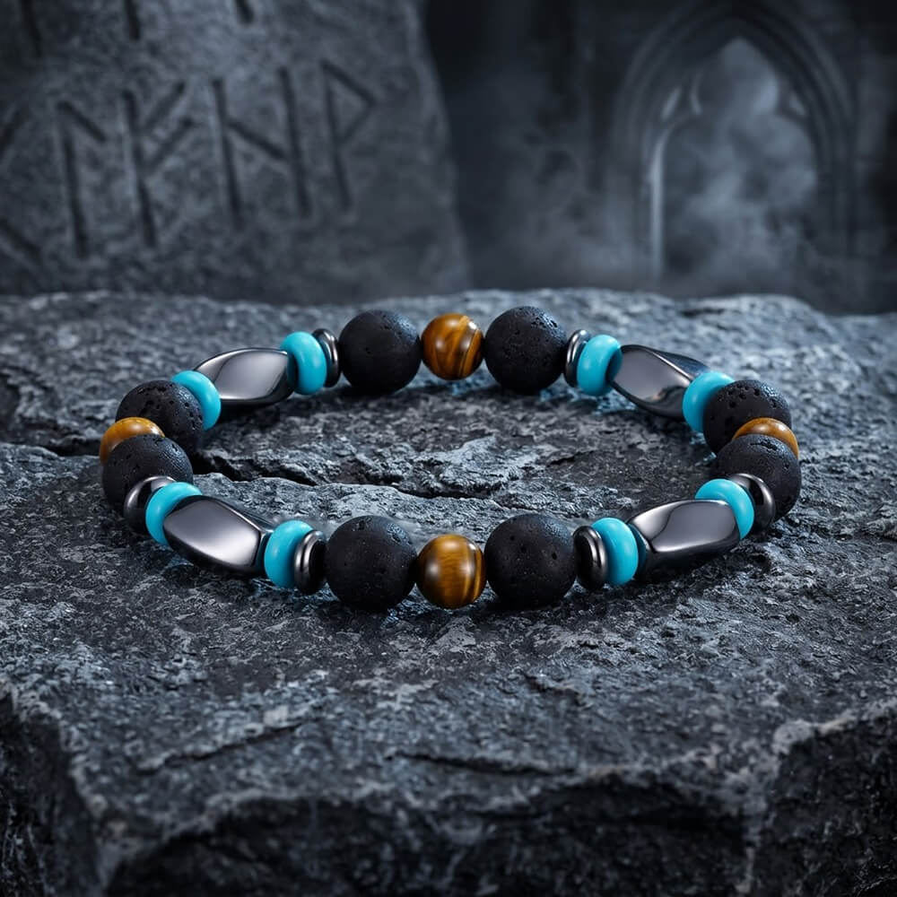 Black Hematite Stainless Steel Spacer Bead Bracelet
