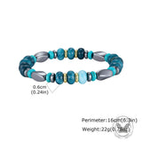 Herren-Perlenarmband aus Edelstahl mit Kreuzschädel-Motiv
