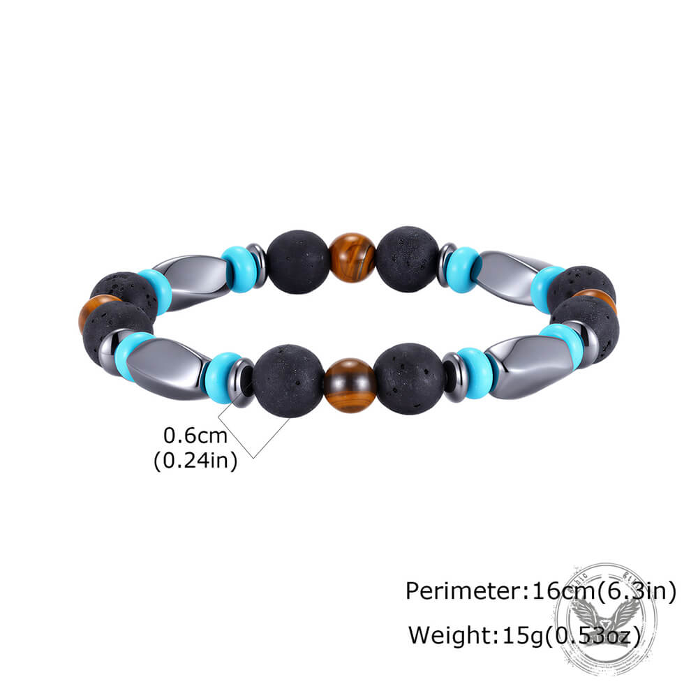 Black Hematite Stainless Steel Spacer Bead Bracelet