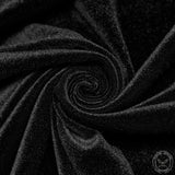 Vestido gótico de terciopelo con apliques de encaje negro