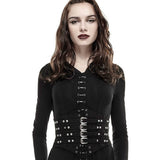 Black Lace Up Buckle Loops Girdle | Gthic.com
