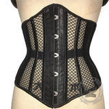 Black Mesh 26 Steel Boned Waist Correction Corset | Gthic.com