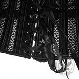 Black Mesh 26 Steel Boned Waist Correction Corset | Gthic.com