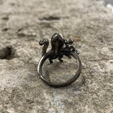 Black Octopus Brass Ring
