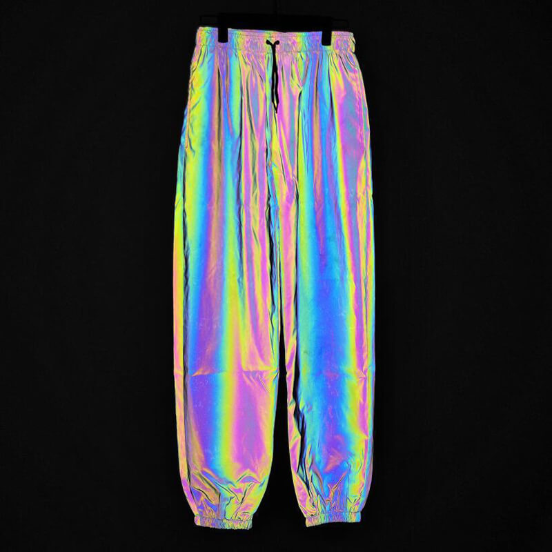 Black Reflective Colorful Joggers | Gthic.com