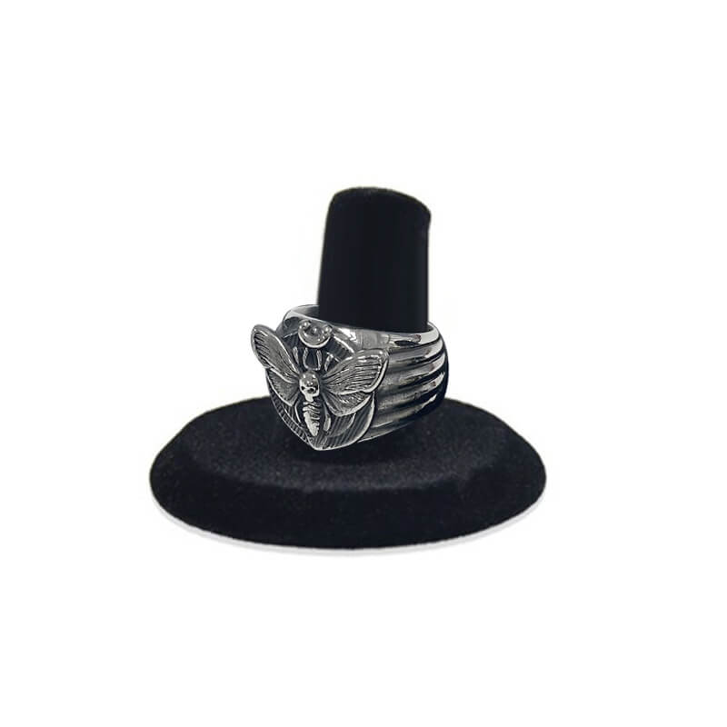Black Resin Velvet Finger Ring Storage Display Holder | Gthic.com