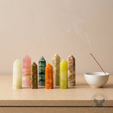 Black Single-Pointed Hexagonal Prism Figurine Crystal Tower | Gthic.com