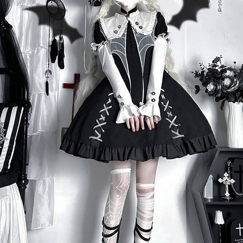 Black Spider Witch Lolita OP Dress | Gthic.com
