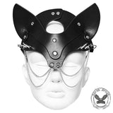 Black Studded Fox Shaped Facemask | Gthic.com