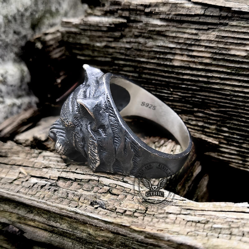 Black Tiger Sterling Silver Copper Ring | Gthic.com