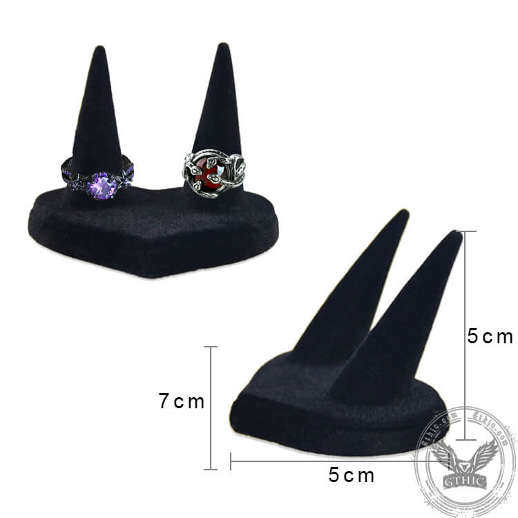 Black Velvet Finger Ring Display Holder | Gthic.com