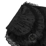 Black Vintage Jacquard Lace Top Skirt Set