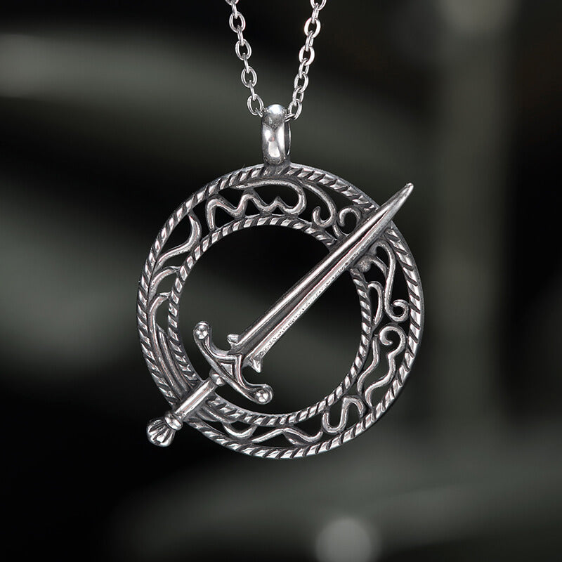 Blades Of Dark Moon Stainless Steel Pendant | Gthic.com