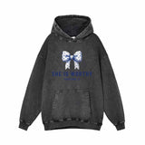 Blue Bow She Is Worthy Vintage Washed Hoodie | Gthic.com