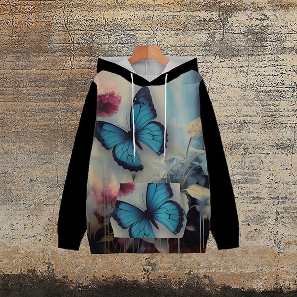 Blue Morpho Butterfly Gothic Hoodie