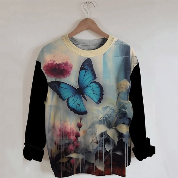 Blue Morpho Butterfly Gothic Sweatshirt