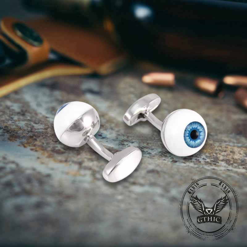 Gemelli con teschio in ottone Oni demone giapponese