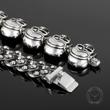 Bold Skull Head Stainless Steel Gothic Bracelet