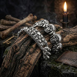 Bold Skull Head Stainless Steel Gothic Bracelet | Gthic.com