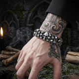 Bold Skull Head Stainless Steel Gothic Bracelet | Gthic.com