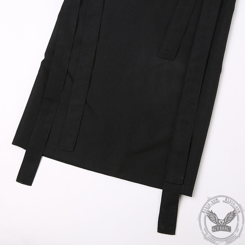Pantalones de algodón de cintura baja con diseño de pajarita
