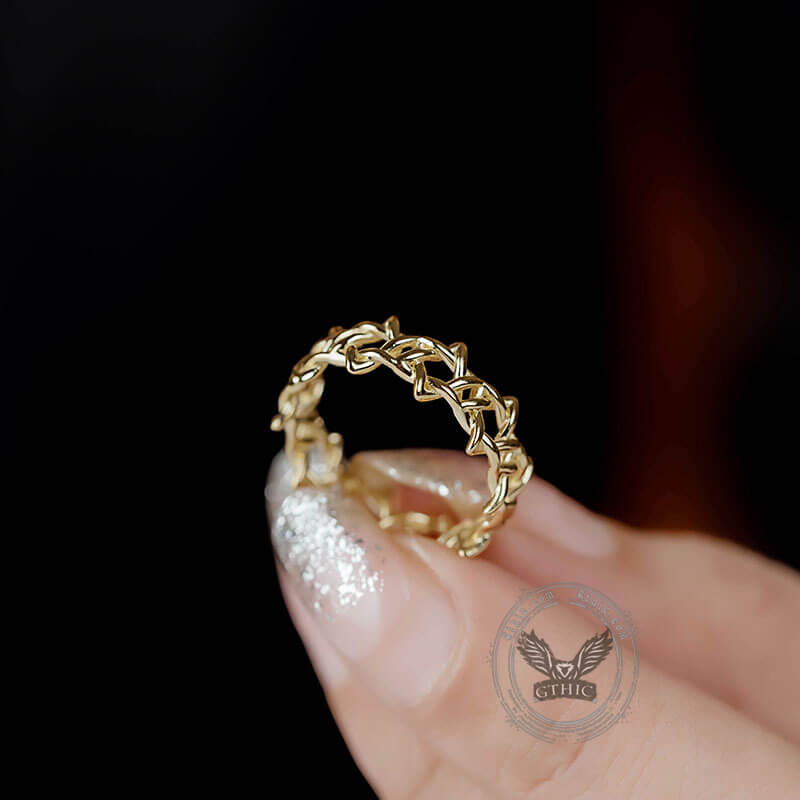 Braided Hexagram 14K Gold Engagement Ring | Gthic.com