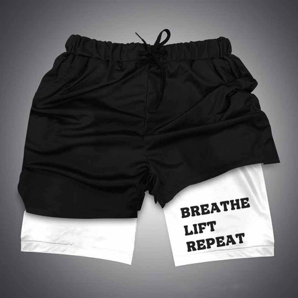 Breathe Lift Repeat Lace-Up Gym Shorts | Gthic.com