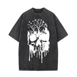 Broken Tree And Bird Vintage Washed T-shirt | Gthic.com