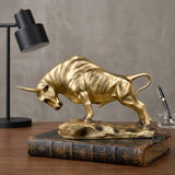 Bullish Sculpture Resin Tabletop Animal Art Figurine