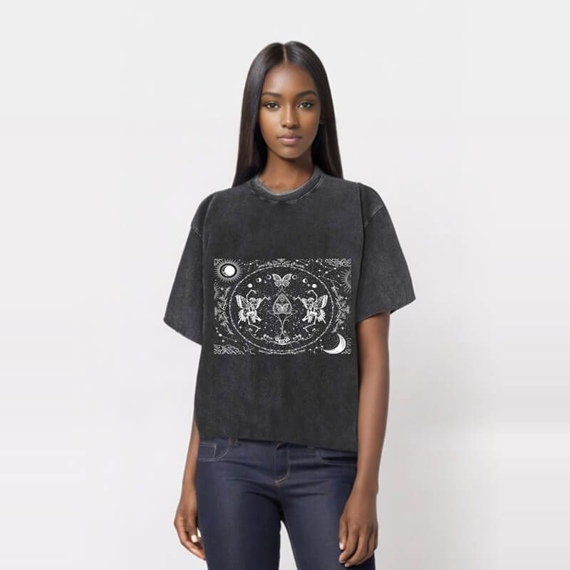 Butterfly Skull Universe Gothic T-shirt | Gthic.com