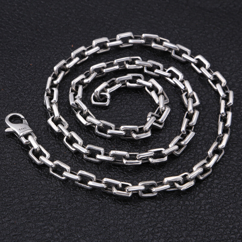 Cable Link Chain Sterling Silver Necklace | Gthic.com