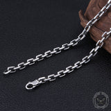 Collar de plata de ley con cadena de eslabones tipo cable