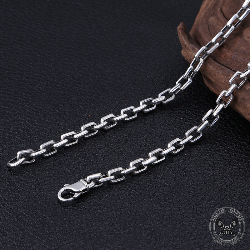 Cable Link Chain Sterling Silver Necklace