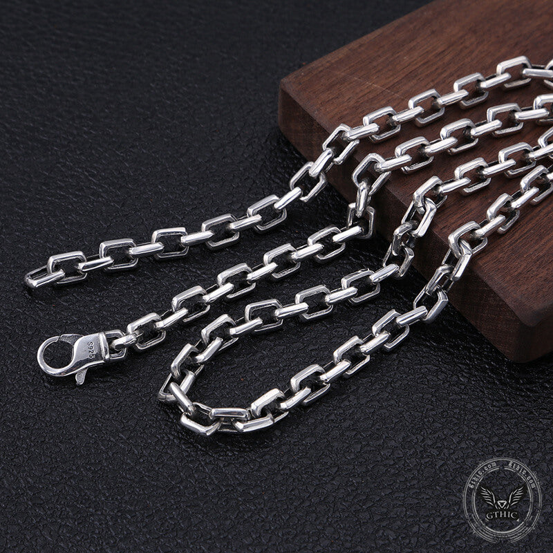 Cable Link Chain Sterling Silver Necklace | Gthic.com