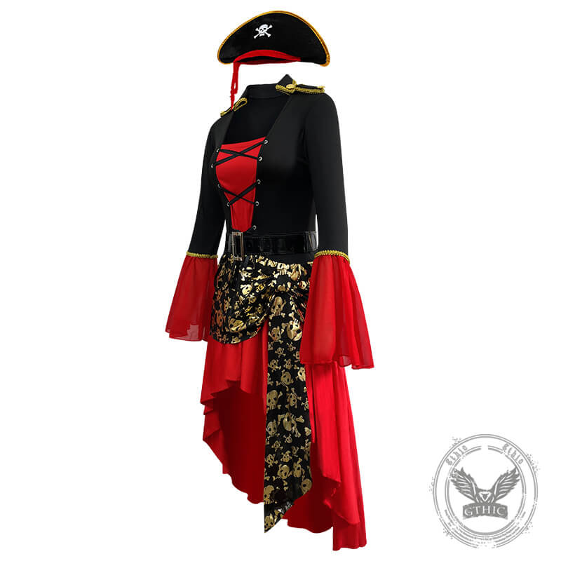 Captain Jack Sparrow Halloween Cosplay Costume Set