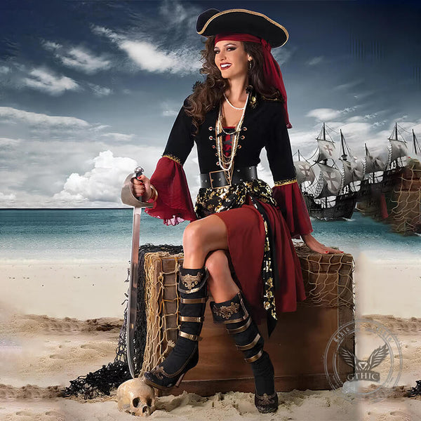 Captain Jack Sparrow Halloween Cosplay Costume Set | Gthic.com